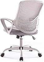 Vista 3 de Silla de oficina, silla ergonómica de escritorio para el hogar, silla de malla con respaldo medio, silla giratoria para computadora con soporte