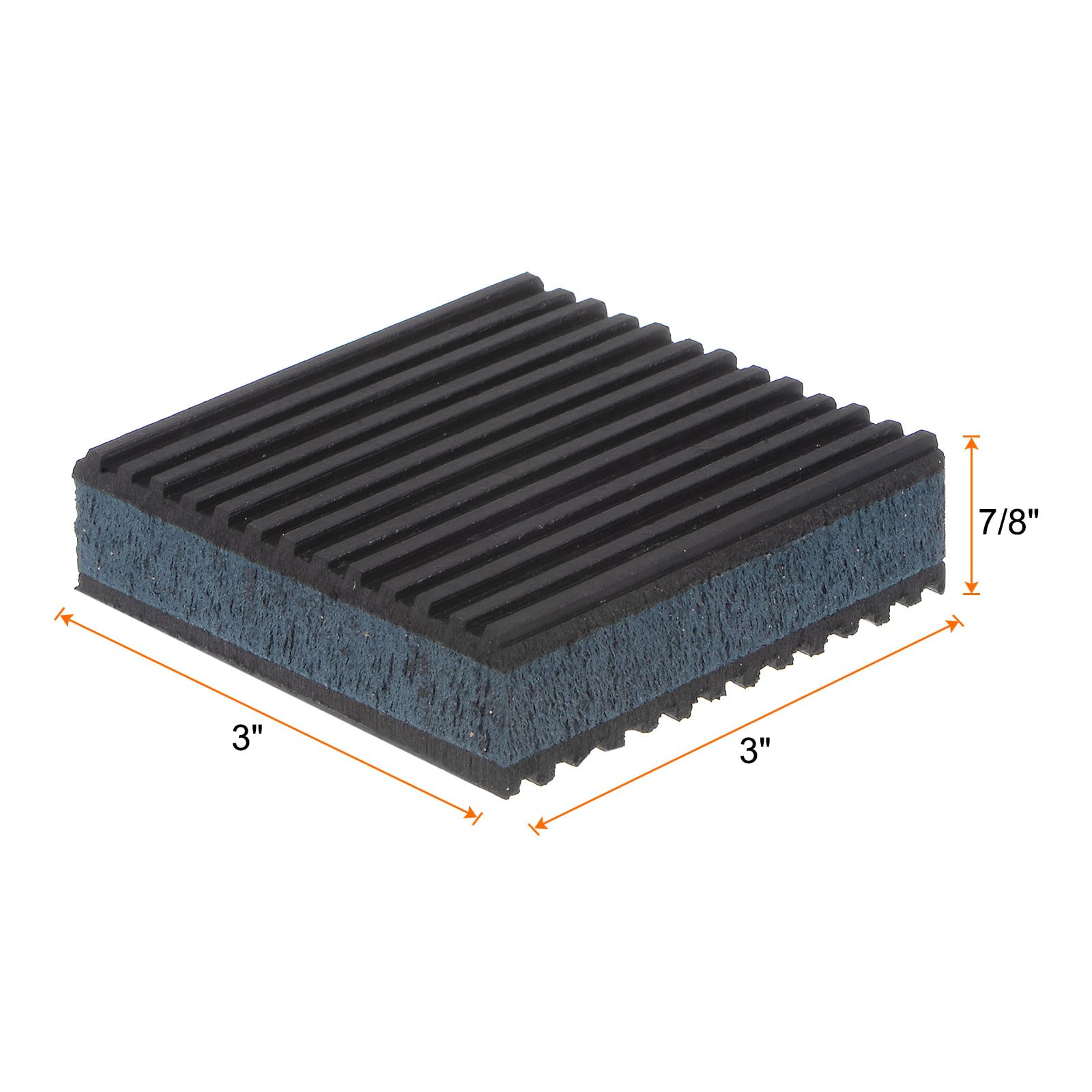 Almohadillas antivibración de Goma, Almohadilla Aislante de Vibraciones y amortiguación de Ruido con Centro de EVA for compresor de Aire.(8pcs 3 x 3 in)