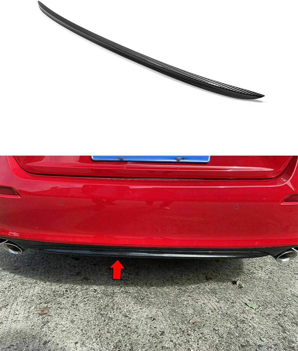 Car Accessories Fit for Honda Civic 11th 2022-2023 ABS Exterior (Glossy Black) Rear Bumper Bottom Strip Cover Trim