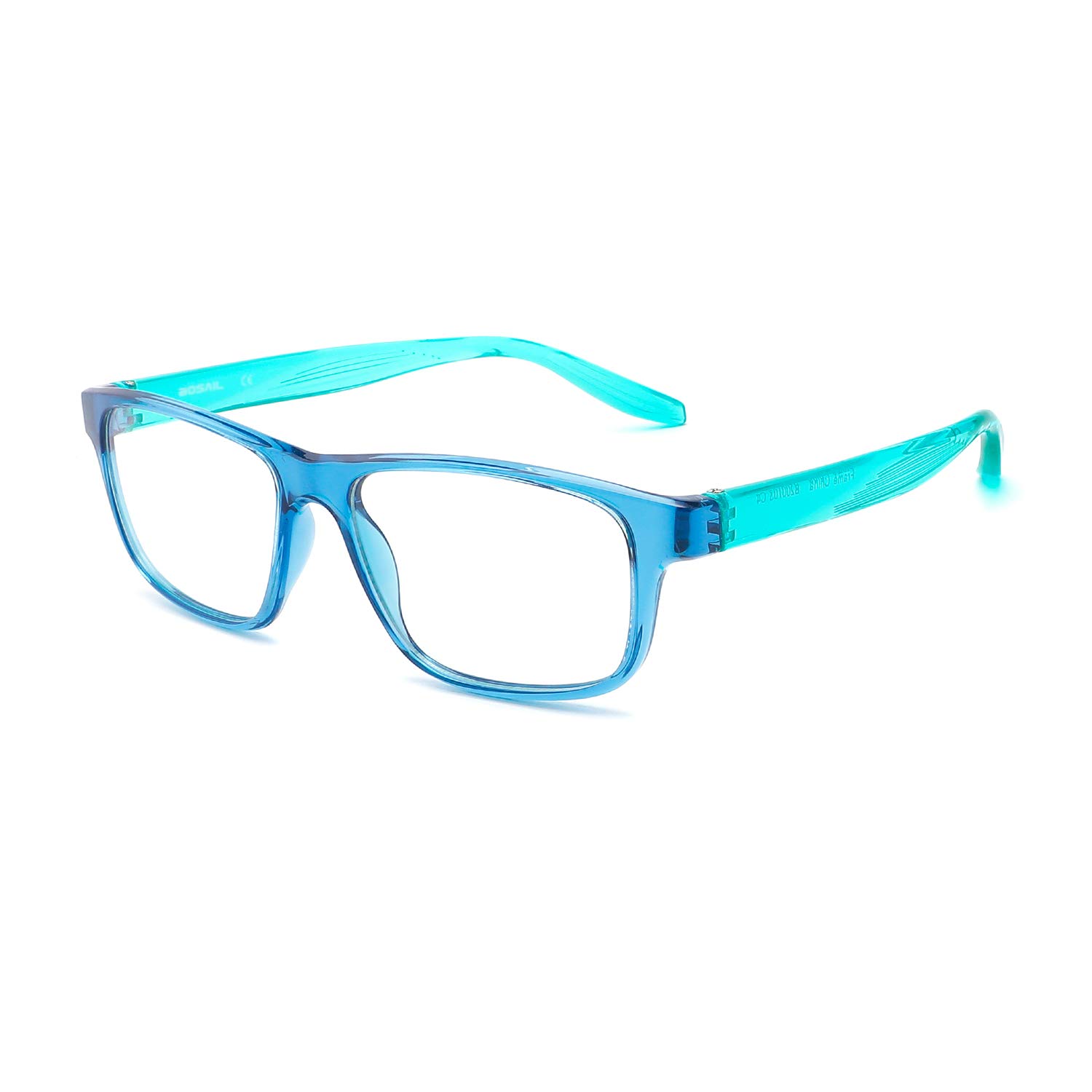 BOSAIL Blue Light Blocking Glasses TR90 Lightweight Square Frame,Anti Glare UV Eyestrain, Fashion Computer Eyeglasses for Men Women
