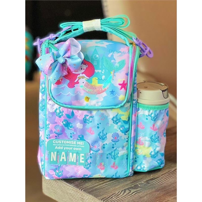 Image of Kids Double Decker Cooler Insulated Lunch Bag Large Tote for Boys, Girls, Men, Women, with Adjustable Strap (mermaid-ln-bag-02)