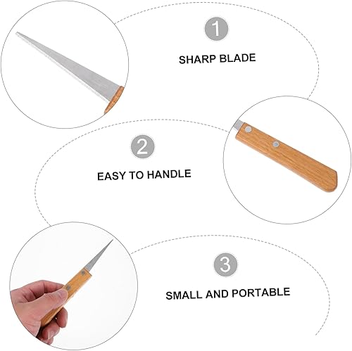 Miniatura 2 de EXCEART Cuchillo de parche de grabado, herramientas de cerámica, herramientas japonesas, cuchillo de pintura de arcilla de cerámica, cortador de