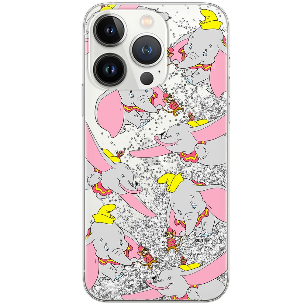 ERT GROUP mobile phone case for Apple Iphone 13 PRO original and officially Licensed Disney pattern Dumbo 016 optimally adapted to the mobile phone, with glitter overflow effect