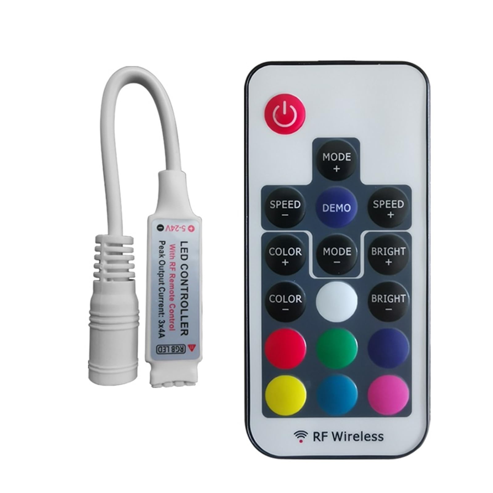 Controlador tira de luz LED RGB para iluminación de salones, dormitorios y muebles de TV