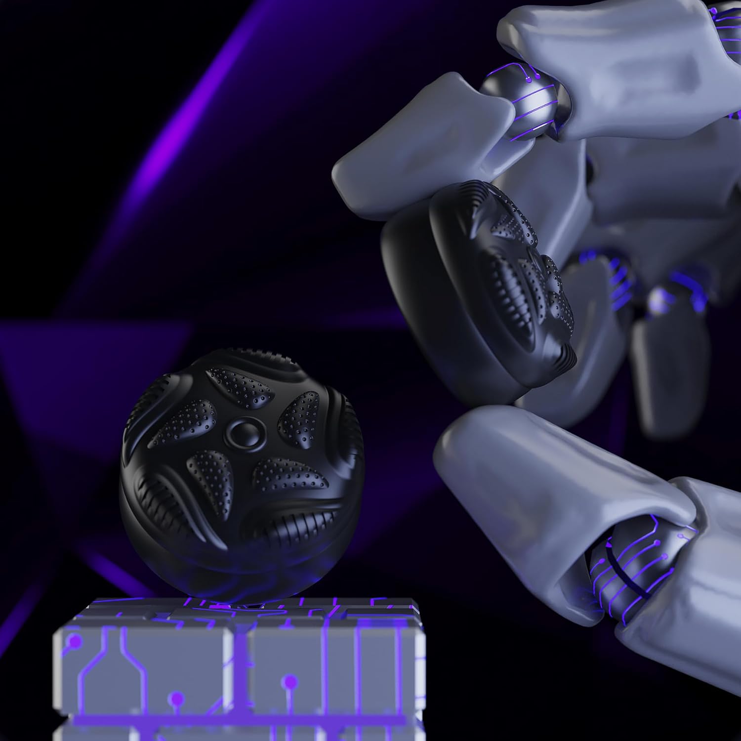 PlayVital for Switch 2 Thumbs Cushion Caps Thumb Grips (4-Pack) | Silicone Joystick Grip Cover for Nintendo Switch 2 Joycon, Anti-Slip Raindrop Texture Design - Black - Image 8