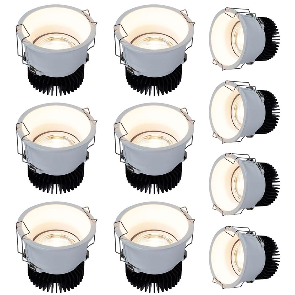 BHGFYXBS 10 Pack, Led Recessed Lighting,3 Inch Led Ceiling Lights,3000K/4000K/6000K, Cri≥95, Recessed Light Business Home Living Room Retrofit Spotlights Fittings,4000k-7W