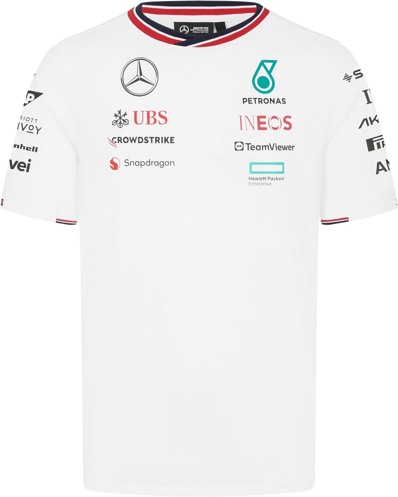 Mercedes AMG Petronas F1 Men's 2024 Team Driver Tshirt - White - Size: S