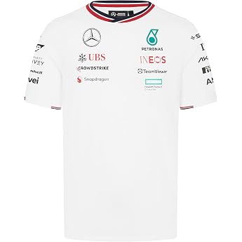 MERCEDES AMG PETRONAS F1 Men's 2024 Team T-Shirt - White - Size M