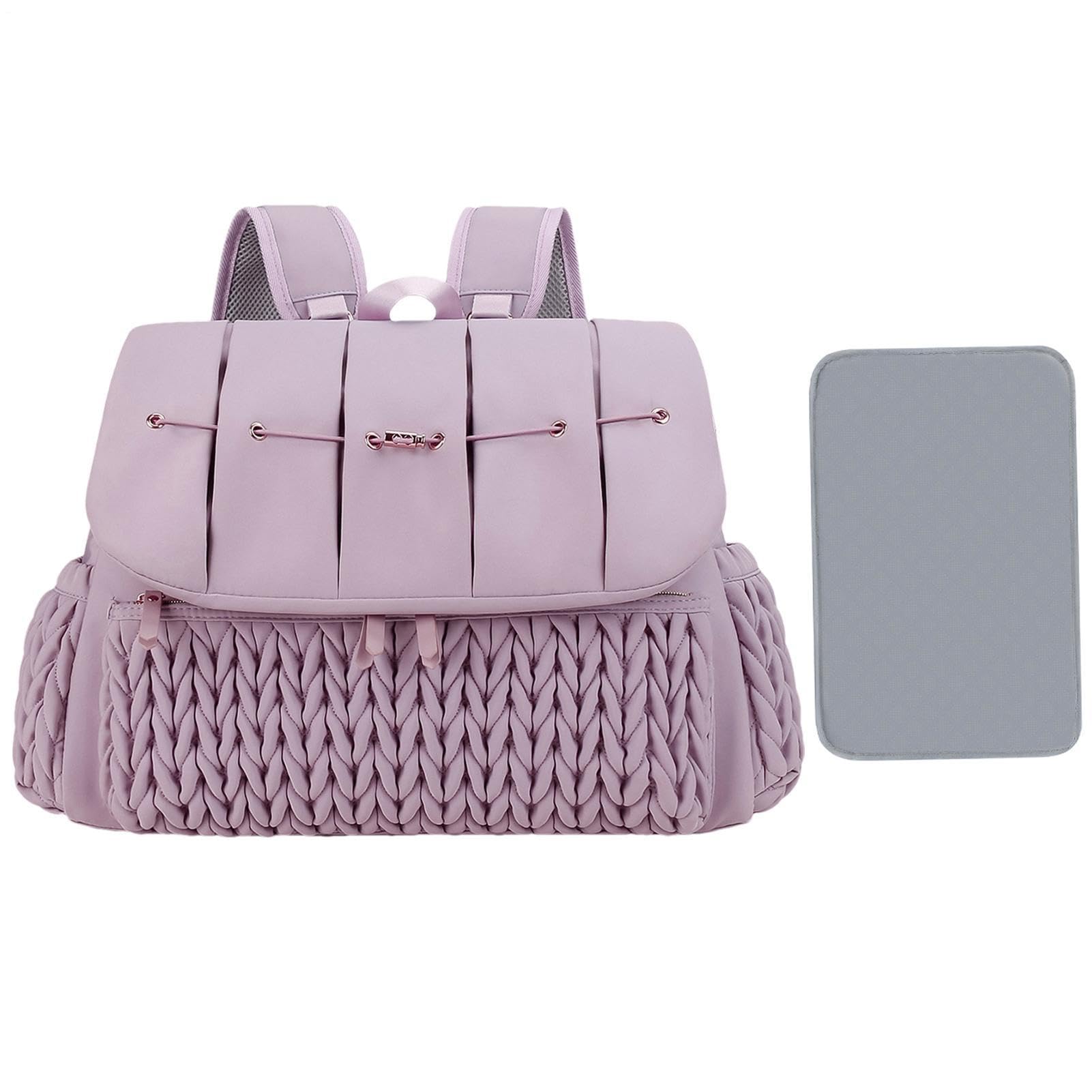 Borsa per pannolini, borsa per pannolini di grande capacità | borse da viaggio di grande capacità con fasciatoio, impermeabile maternità per mamma, Viola, Refer to description, Unisex