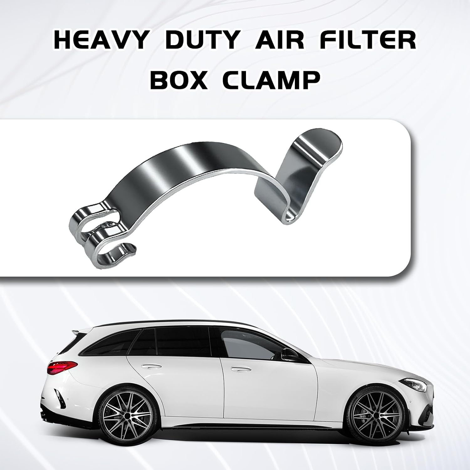 Car Air Filter Clips, Metal Air Filter Cleaner Housing Box Lid Spring Clamp, Silver Heavy Duty Airs Cleaner Cover Clip Clamps, Suitable for Most Car Accessories Replacement Parts (4PCS) image 5
