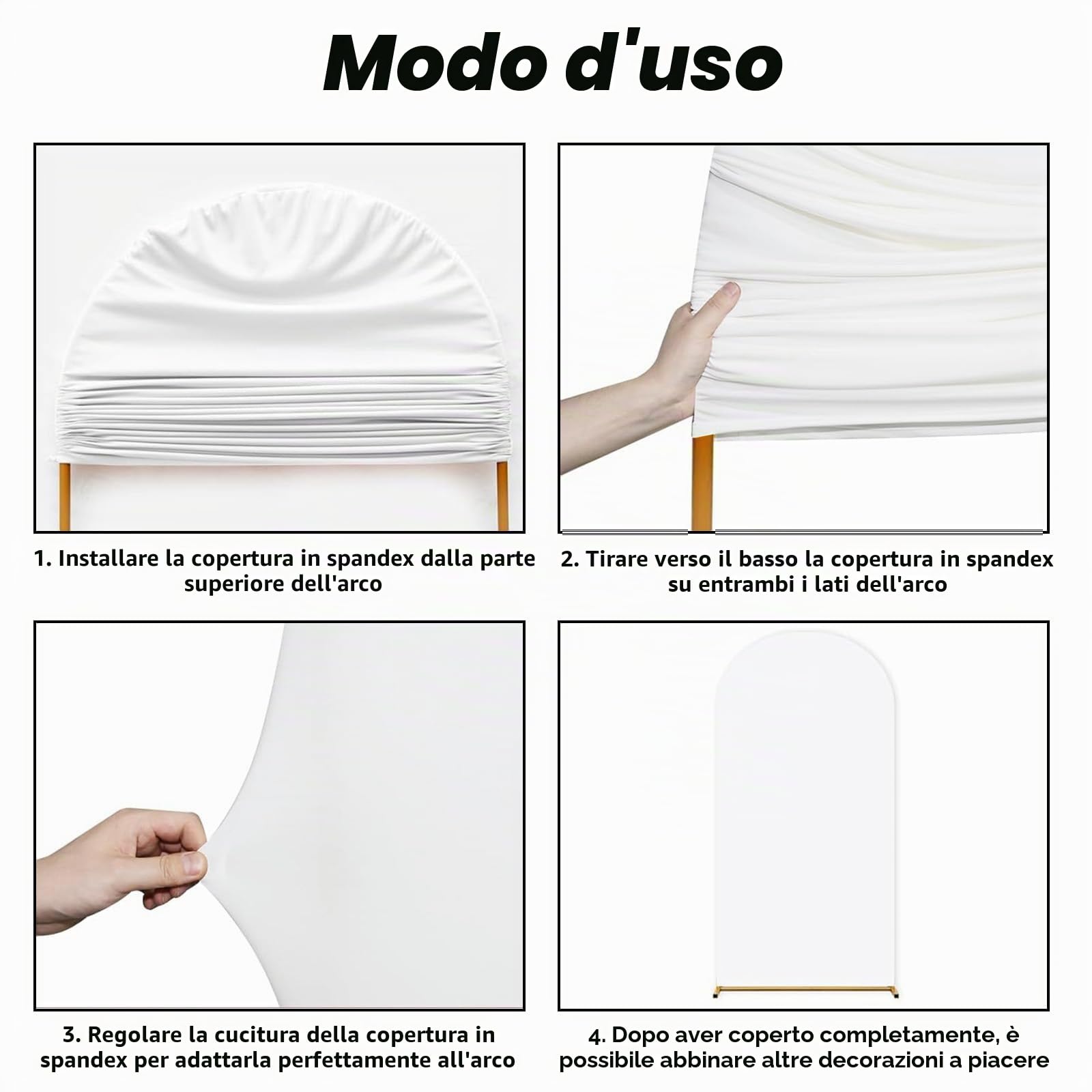 AIBIIN 100 x 210 cm sfondo a forma di arco rosa 2 lati Fit sfondo stand per matrimonio, compleanno, baby shower, festa di famiglia