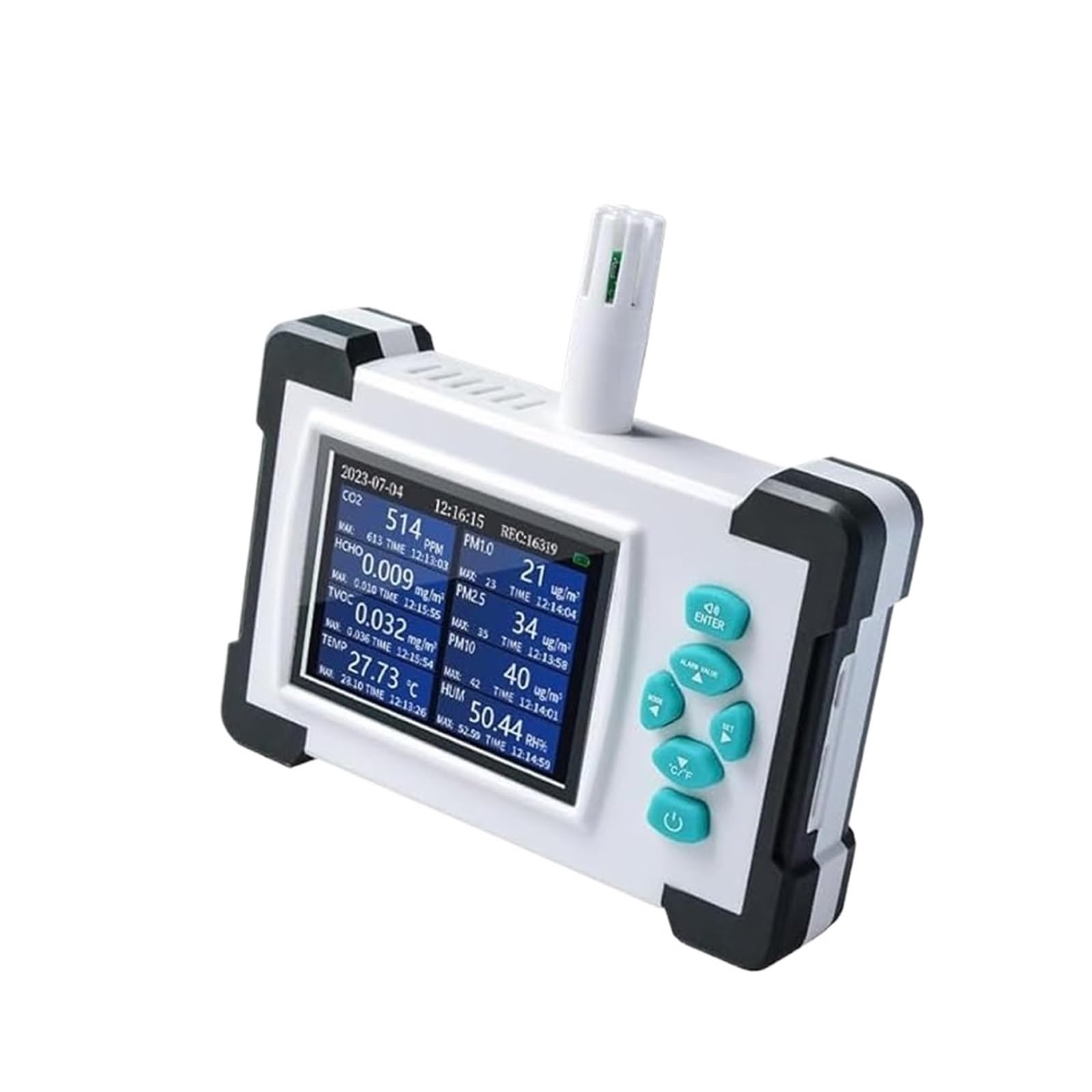 Detector de Gases, Monitor de Calidad del Aire, analizador Gases, Monitor CO2, Detector Multifuncional(T7-700PRO-WIFI)