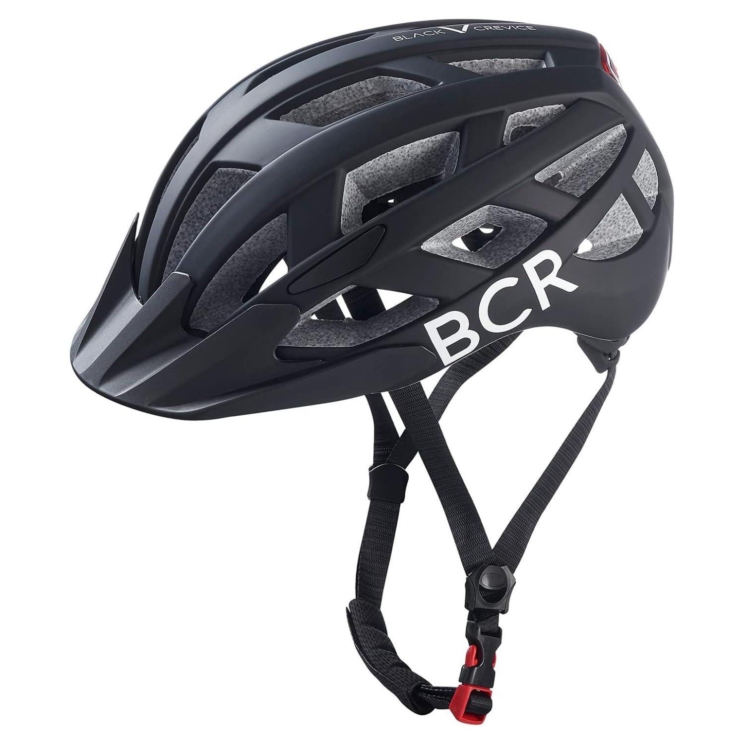 BLACK CREVICE Casco da bicicletta per adulti con luce LED dietro removibile I Casco per bici in diversi colori I Casco per uomo & donna I Casco da bici traspirante