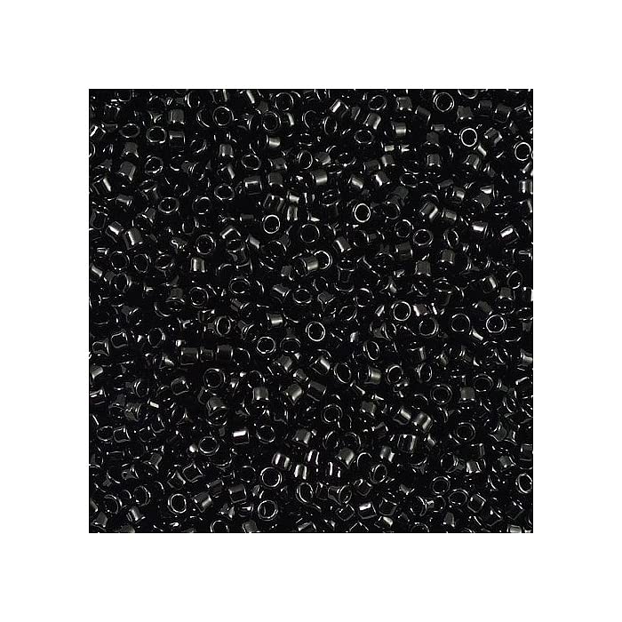 5 g TOHO Treasure Seed Beads Rocailles, Size 12/0, Opaque Jet (# 49), Japan, Glass — image 1