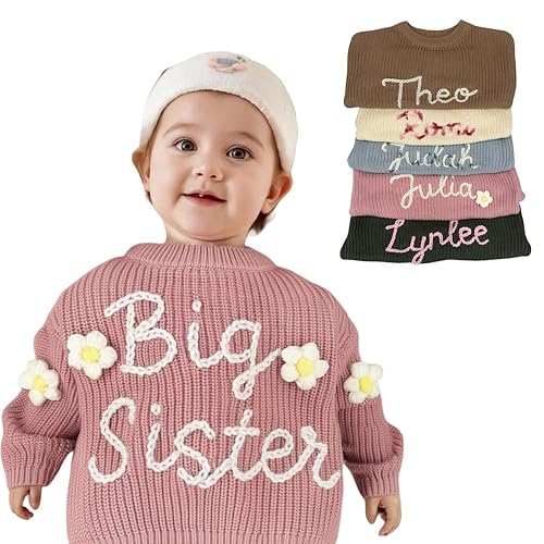 Personalized Baby Name Sweater,Toddler Baby Girl Boy Knit Sweater Gifts,