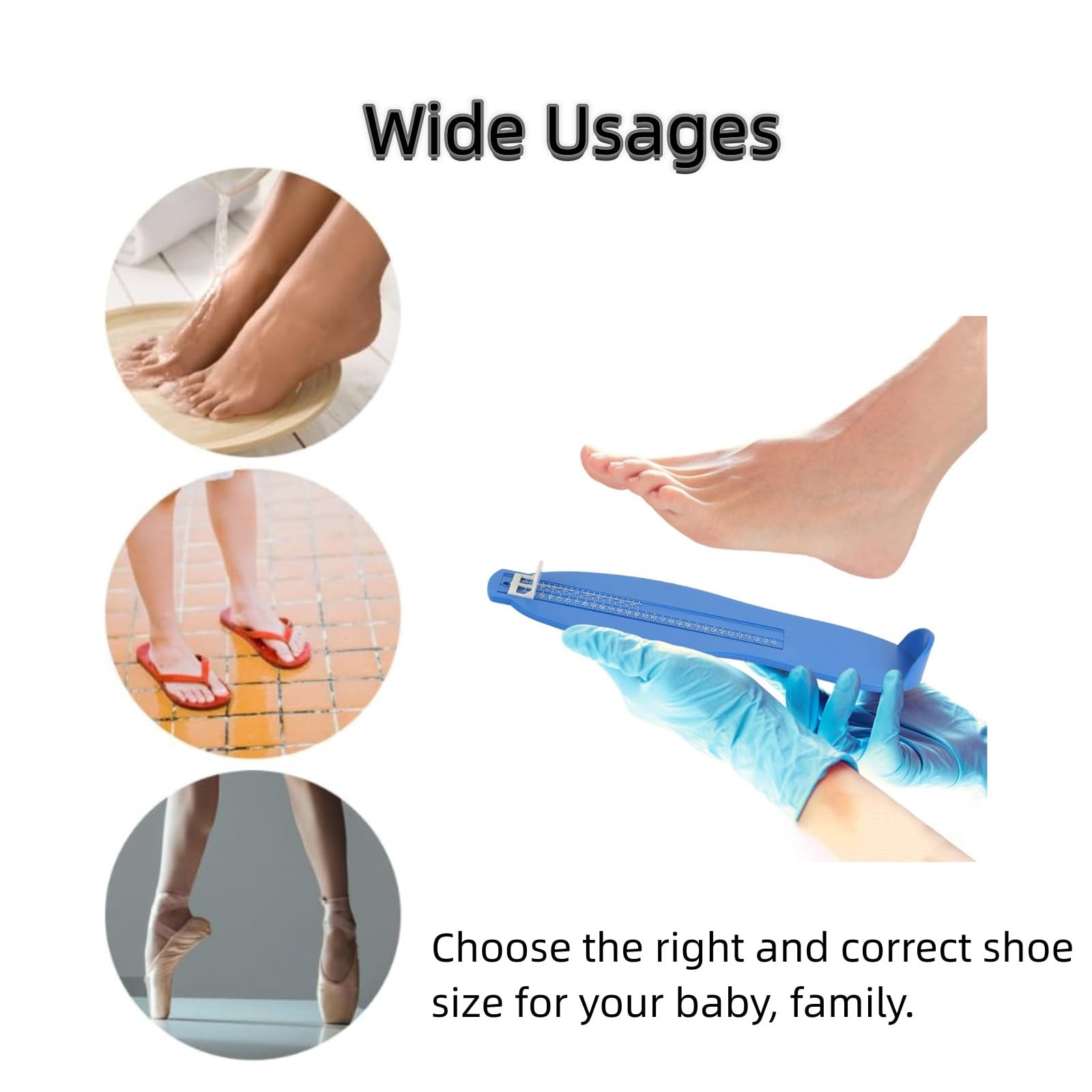 Pedimetre Enfants et Adultes,Pointure Chaussure Mesurer Mesureur de Pieds Outil Mesure Pied pour Enfants Homme Aldult Chaussures Jauge Tailleur Règle eu Taille 8-48