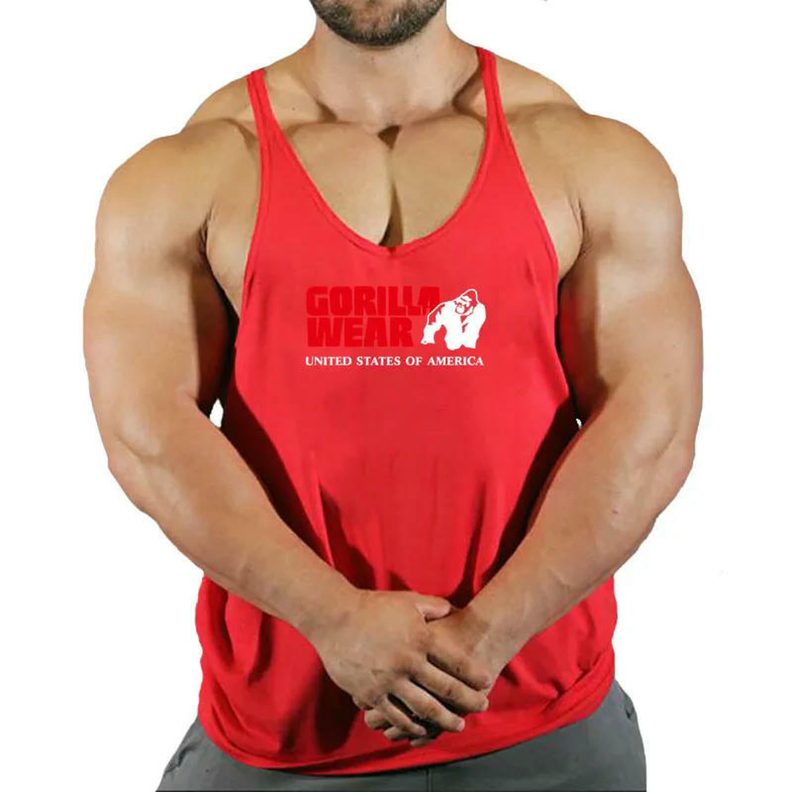 Fitness Kamizelka męska Gym Tank Top Odzież Lato Szybkoschnące American Basketball Sports Sleeveless T-shirty Fitness-Grey Gold-M