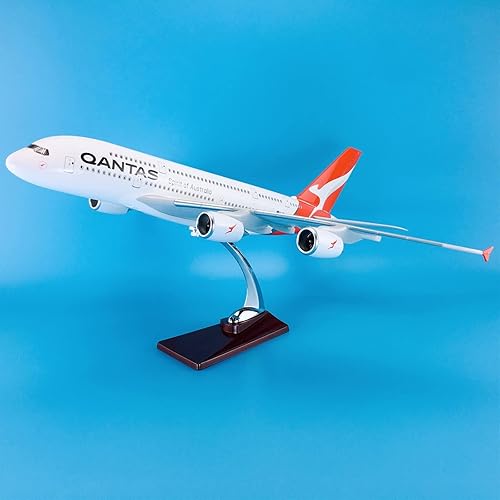 Miniatura 4 de MUZIZY Copia Avión Modelo 1160 18.1 in Avión ABS Metal Aviones Airbus A380 para Qantas Producto Terminado Colección Modelo Plano