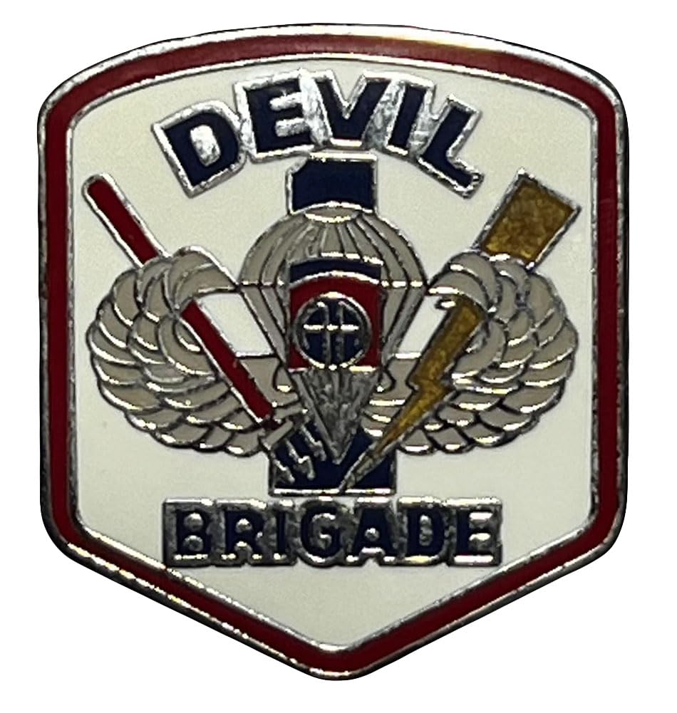 Trade Winds 82nd Airborne Devil Brigade Motorcycle Hat Cap Lapel Pin M-319