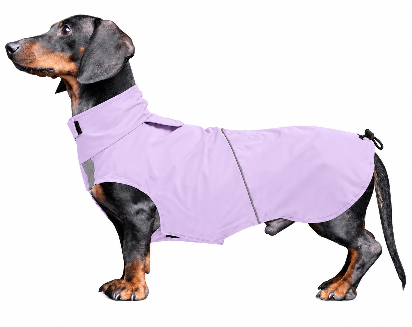 Morezi Dachshund Coat Dog Raincoats Waterproof with Leash Hole