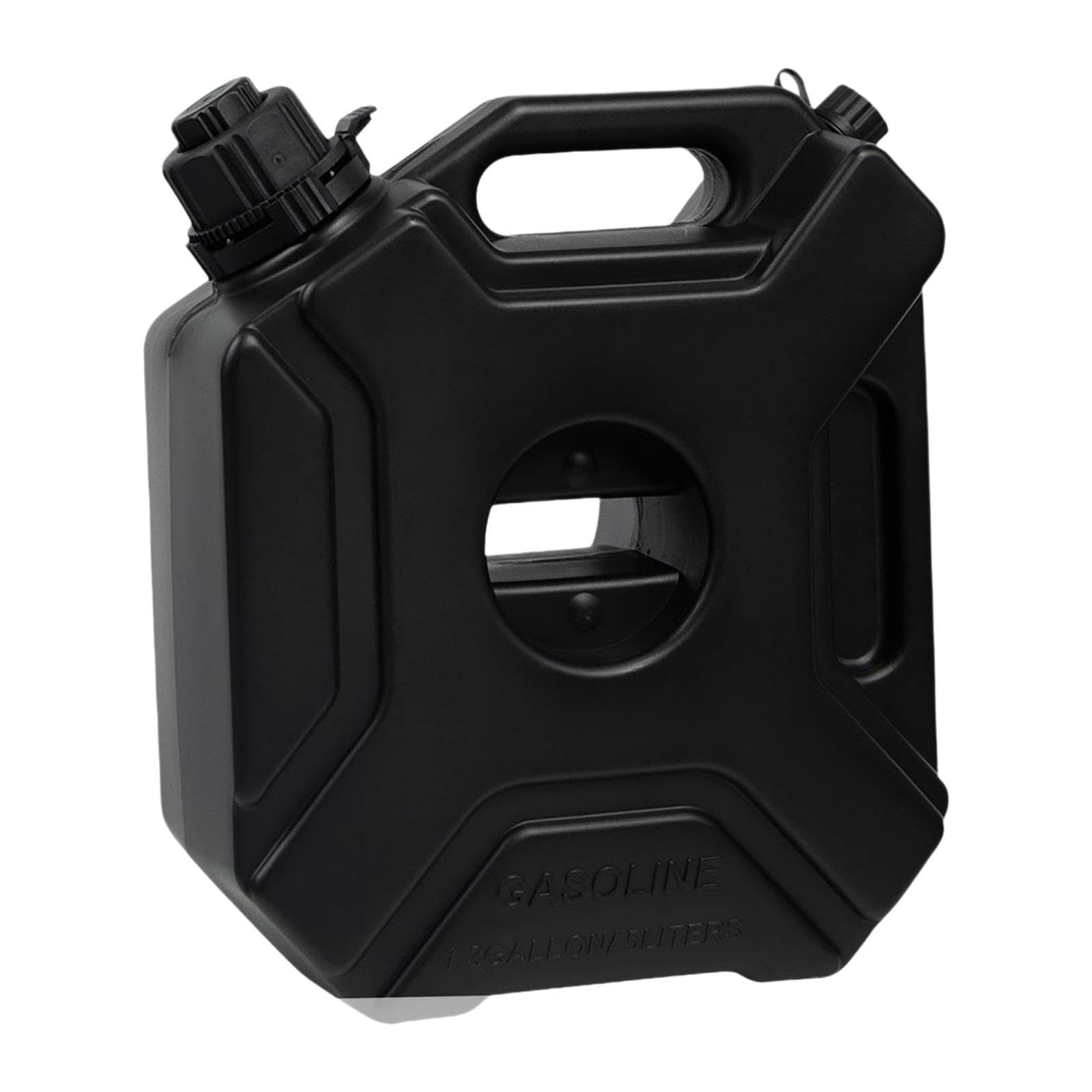 Milageto Depósito de Combustible Depósito Aceite Recipiente Portátil HDPE Alta Resistencia Adecuado para Automóvil Motocicleta SUV ATV, Negro