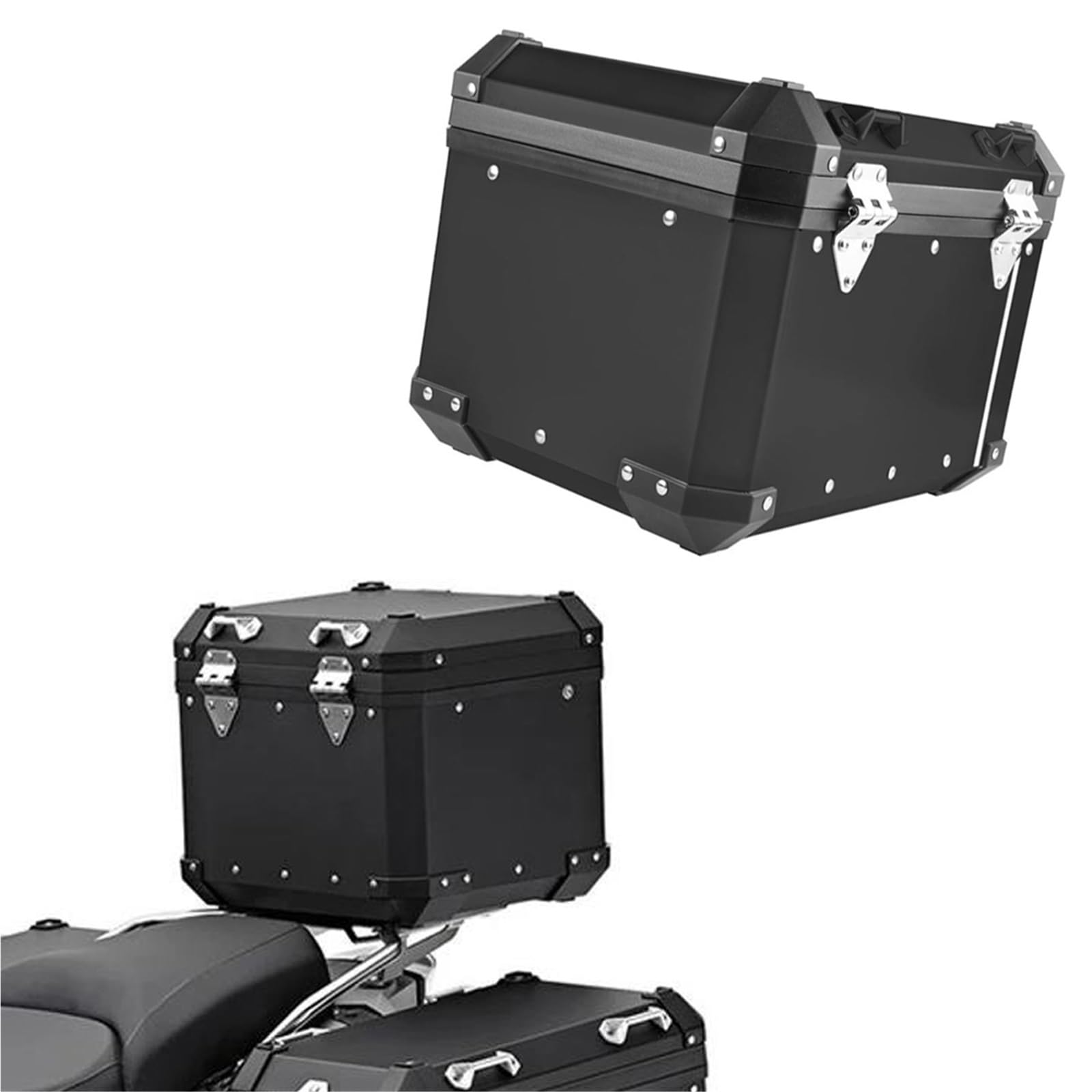 Side case Motorcycle Accessories Aluminum Side Box Panniers Saddlebag Rear Luggage Storage Trunk Toolbox for BMW R1300GS R 1300 GS 2024(Top Case Black)