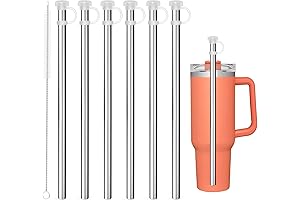6PCS Straw Cover for 40 Oz Travel Mug, Comheral Reusable Silicone Straw...