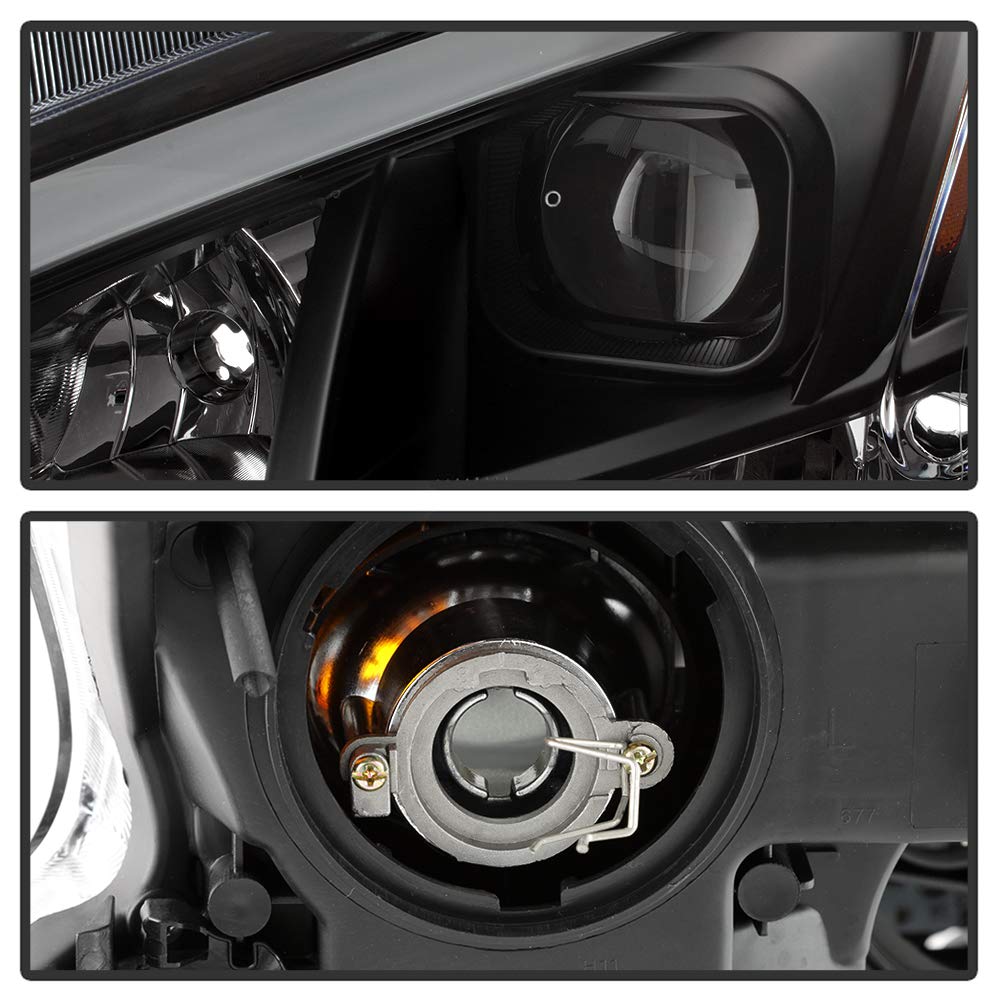 ACANII - For 2009-2014 Nissan Maxima Black UPGRADE LED Tube Style Projector Headlights Headlamps Driver+Passenger Side