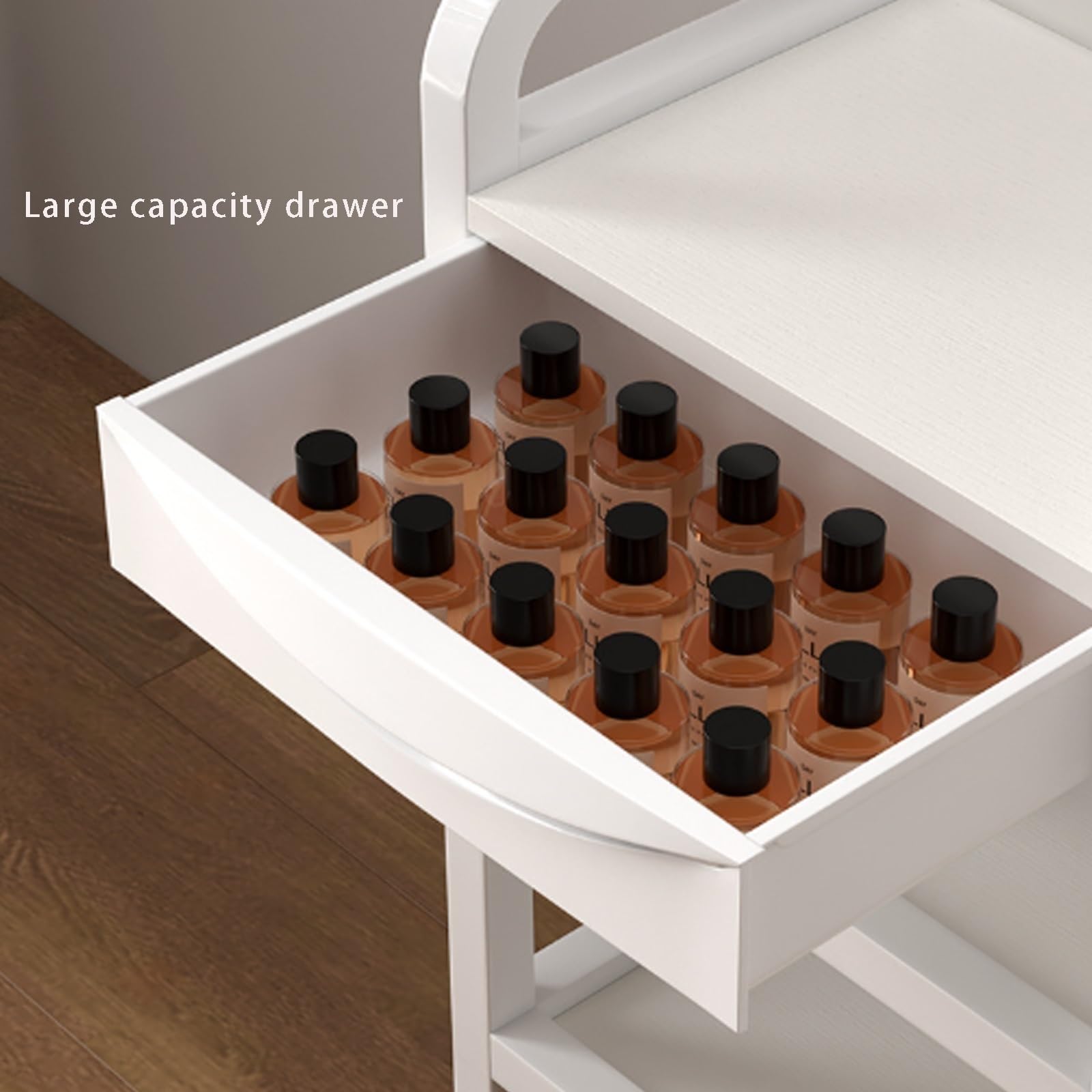 Cocina Carrelli mobili, Scaffali portaoggetti multilivello da pavimento a , for salone di bellezza, , Cucina, Bagno, Piccoli carrelli soggiorno Estante de almacenamiento(Gris)