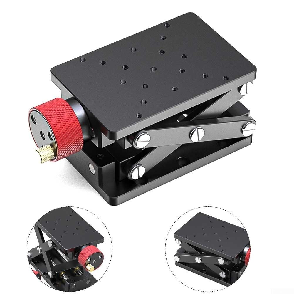 RANRAO Hohe präzise manuelle manuelle Hebebühne, Aluminiumlegierung Z-Achse Labor Aufzug optische Schiebe-Hebebühne, Tisch linearer Bühnen-Labor Jack Aufzug, 69GZ17433E322ISK9Q6XV9473RLY