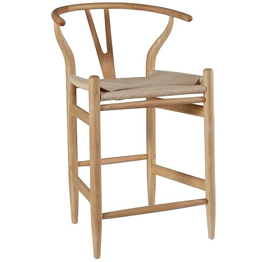 Stone and Beam Birch Wishbone Counter-Height Barstool