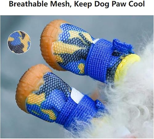 Miniatura 2 de Yagizaai Oscars - Zapatos para perros pequeños y medianos, botas anticaídas para pavimento caliente de verano, protectores de patas transpirables