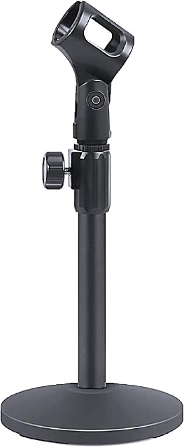 Desktop Microphone Stand, Upgraded Adjustable Table Mic Stand with Non-Slip Metal Base Tabletop Tripod Microphone Stand for Blue Yeti Snowball Spark & Other Microphone
