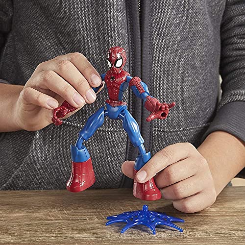 Marvel - E7686 - Figurine articulée Spider-Man - 15 cm - avec Filet - pour Enfants à partir de 6 Ans