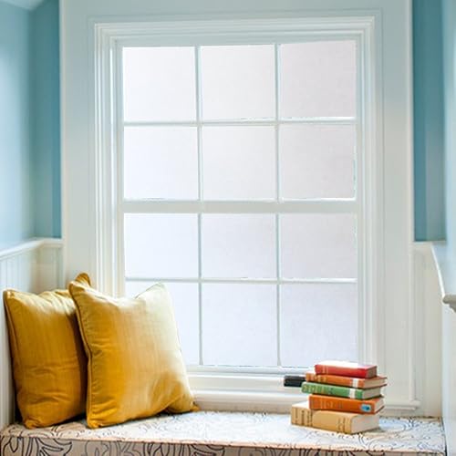 Miniatura 2 de DUOFIRE Privacy Window Film Matte White and Blinds Pattern Cling Glass Film