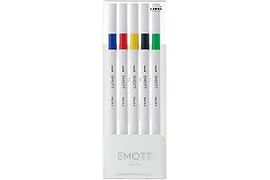 Uni EMOTT Water-Based Colored Pencils, Set of 5