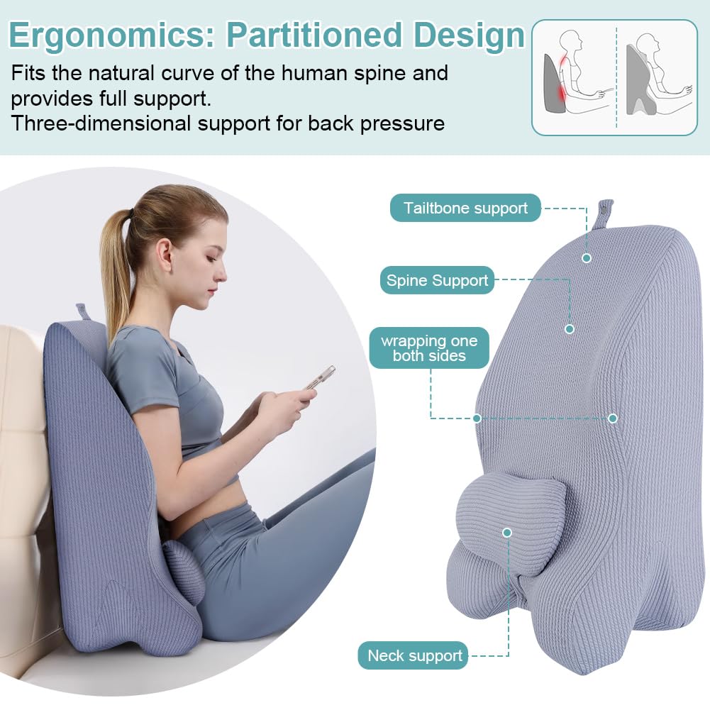 Ausla Almohada Ortopédica, Almohada de Apoyo para el Cuello, Almohada de Espuma Viscoelástica, Almohada para Dormir de Lado, Almohada Ergonómica para la Cabeza contra los Ronquidos y
