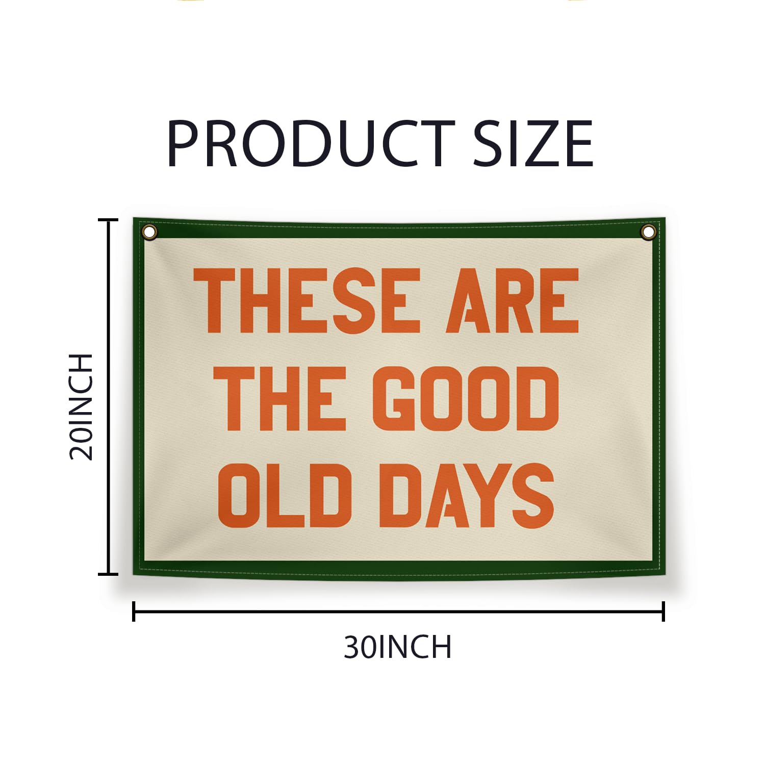 Cilrii Cartel de lona con texto en inglés "These Are The Good Old Days", decoración de lona para habitación, decoración de pared para aula, decoración de habitación de niños, 20 x 30 pulgadas
