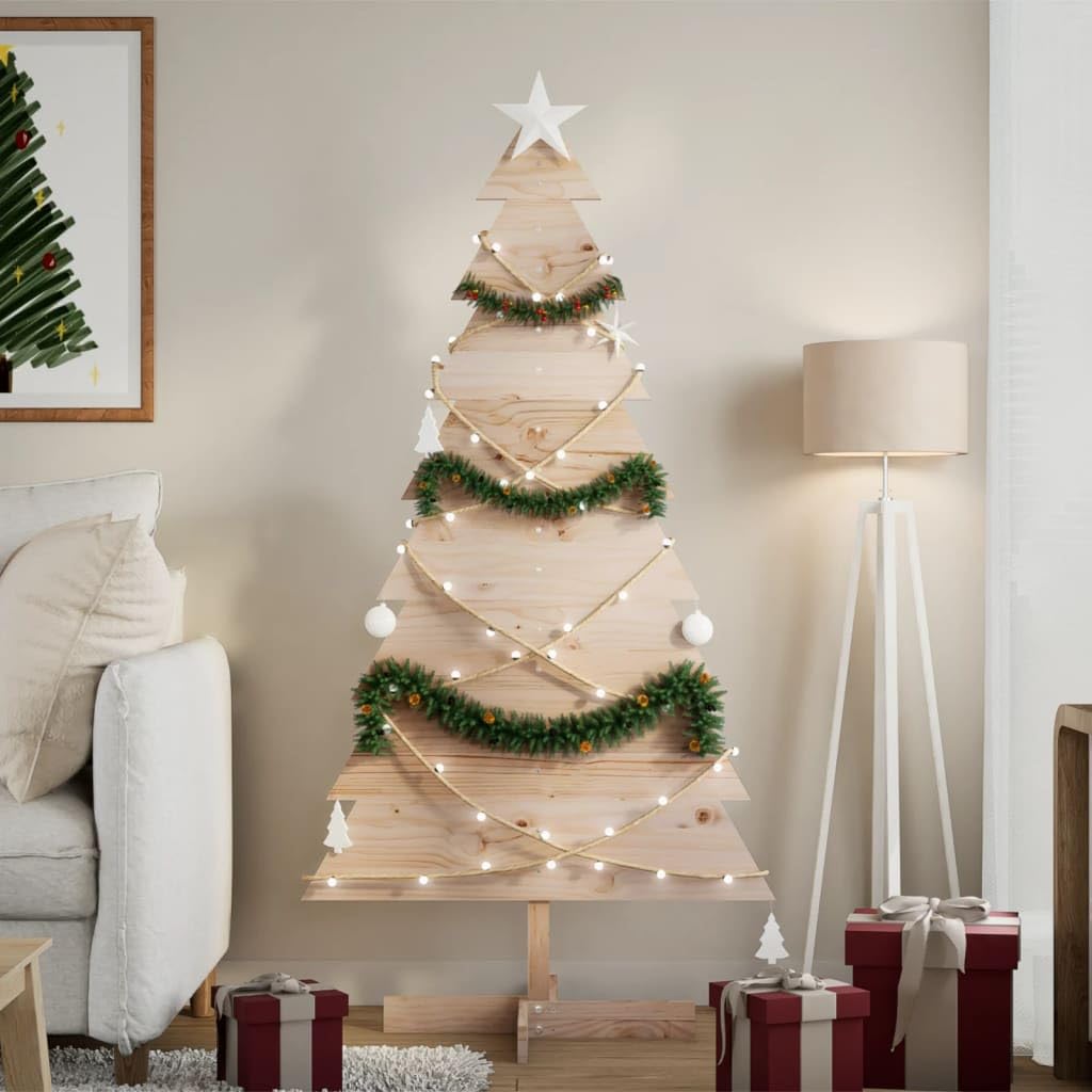 Árbol de Navidad de Madera de Adorno Madera Maciza Pino 150 cm, Christmas Tree Decorations, Abeto Artificial árbol, Arbol De Navidad - 858192