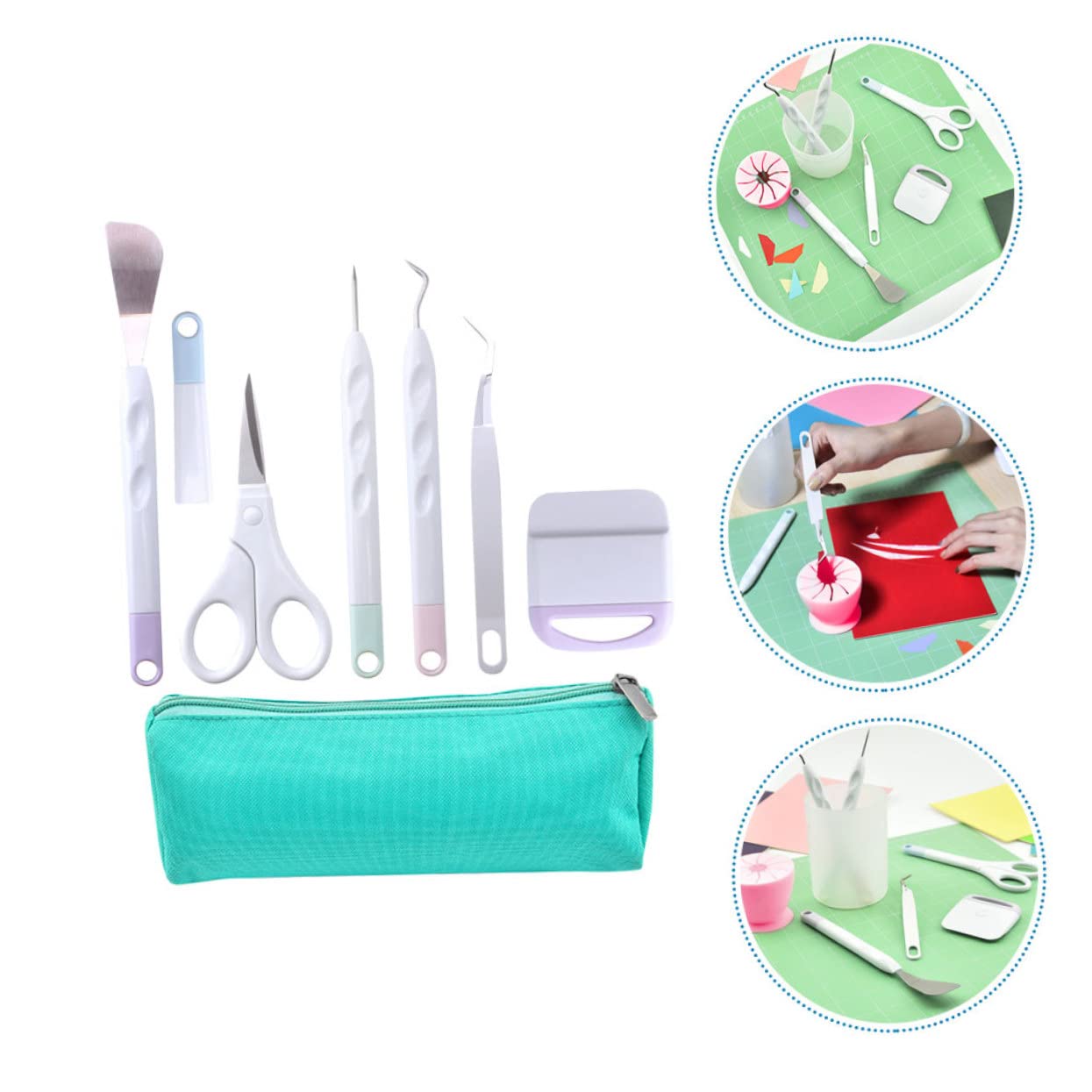 STOBOK Kit di Diserbo di Precisione, Strumento per Intagliare e Tagliare Carta, ABS e Acciaio Inossidabile, per Scrapbooking
