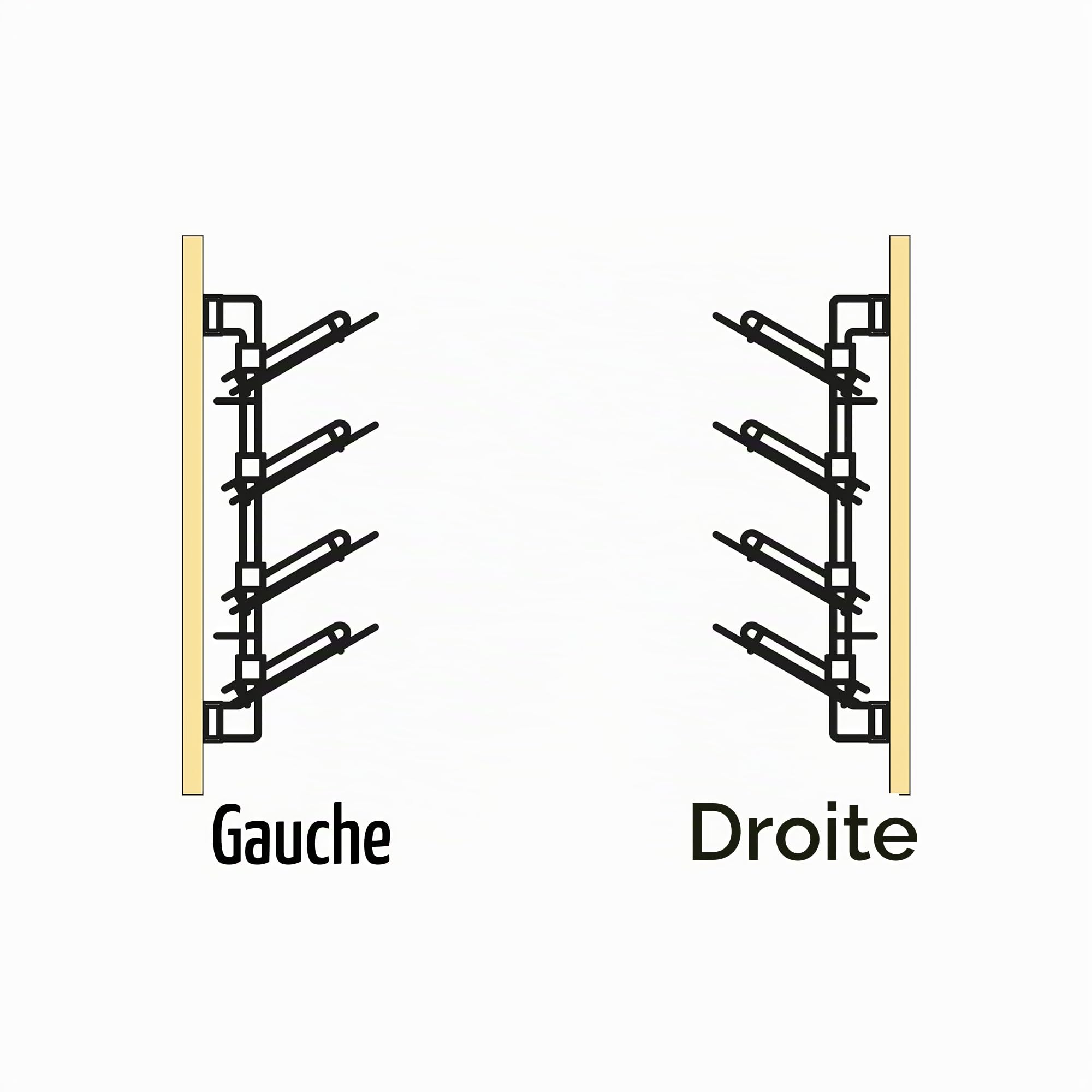 Emuca - Porte-Chaussures latéral Coulissant pour placards et Dressing Quartz, Gauche, Acier, Titane