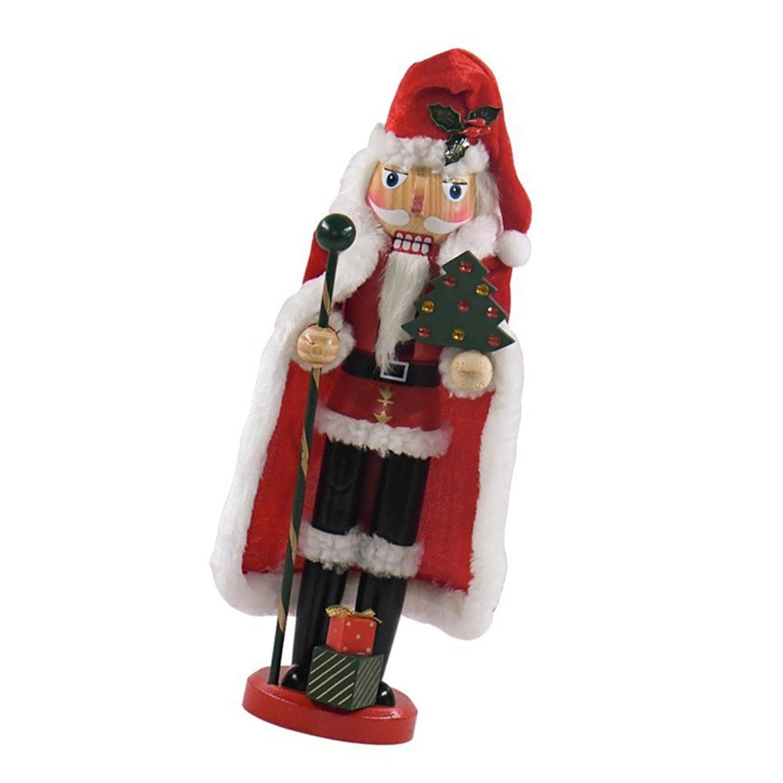 our fave Delicate Wooden Santa Nutcrackers Decoration Red Coat Santa Figure Adds Warmth to Your Christmas Celebration Celebratory Home Ornament