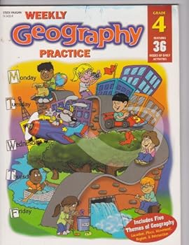 Paperback Weekly Geography Practice Grade 4 Book