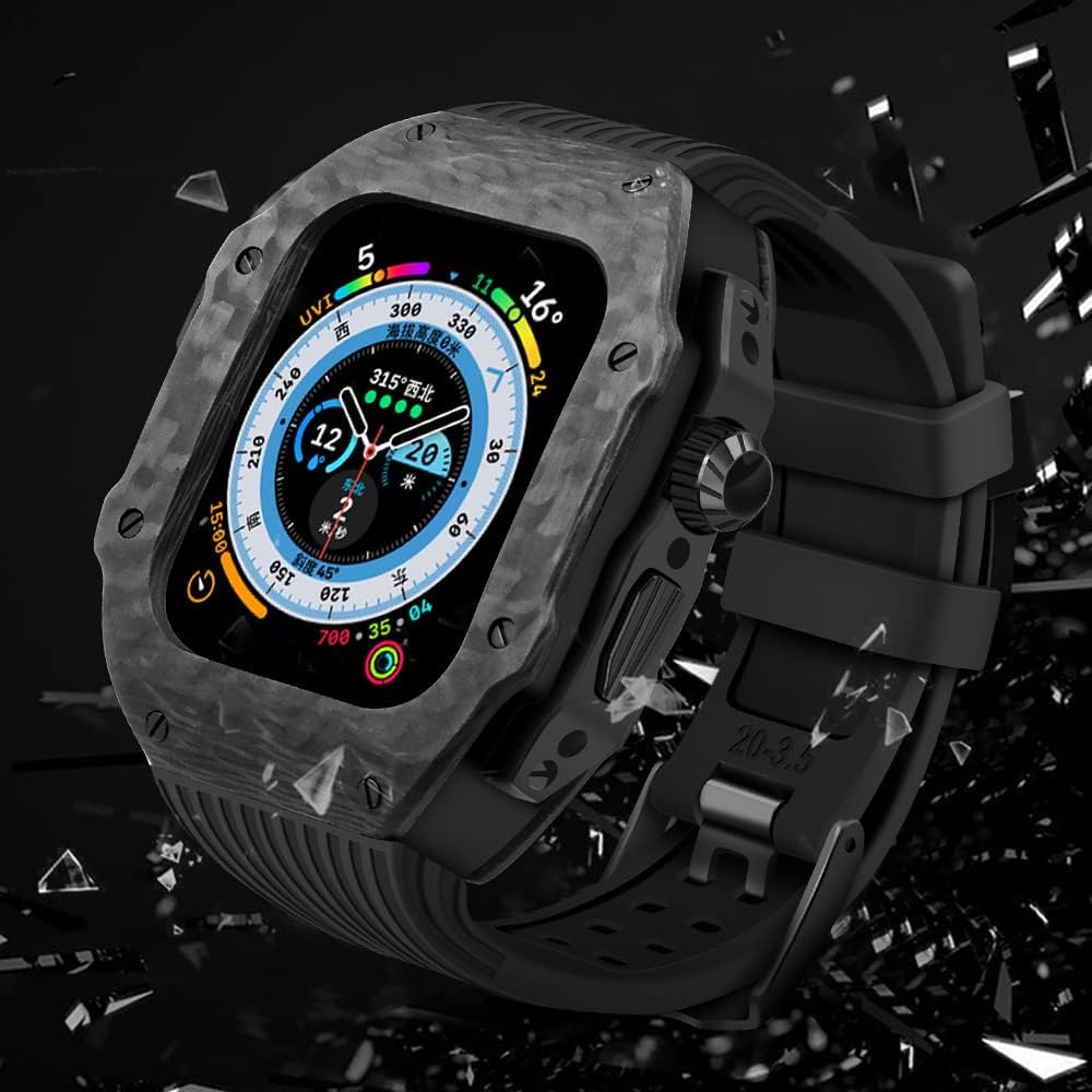 アップルウォッチ  Ultra 49mm用ケースカーボンファイバー カスタム Amazon.co.jp: GUODONGMEI Apple Watch Ultra用 49mm カーボン