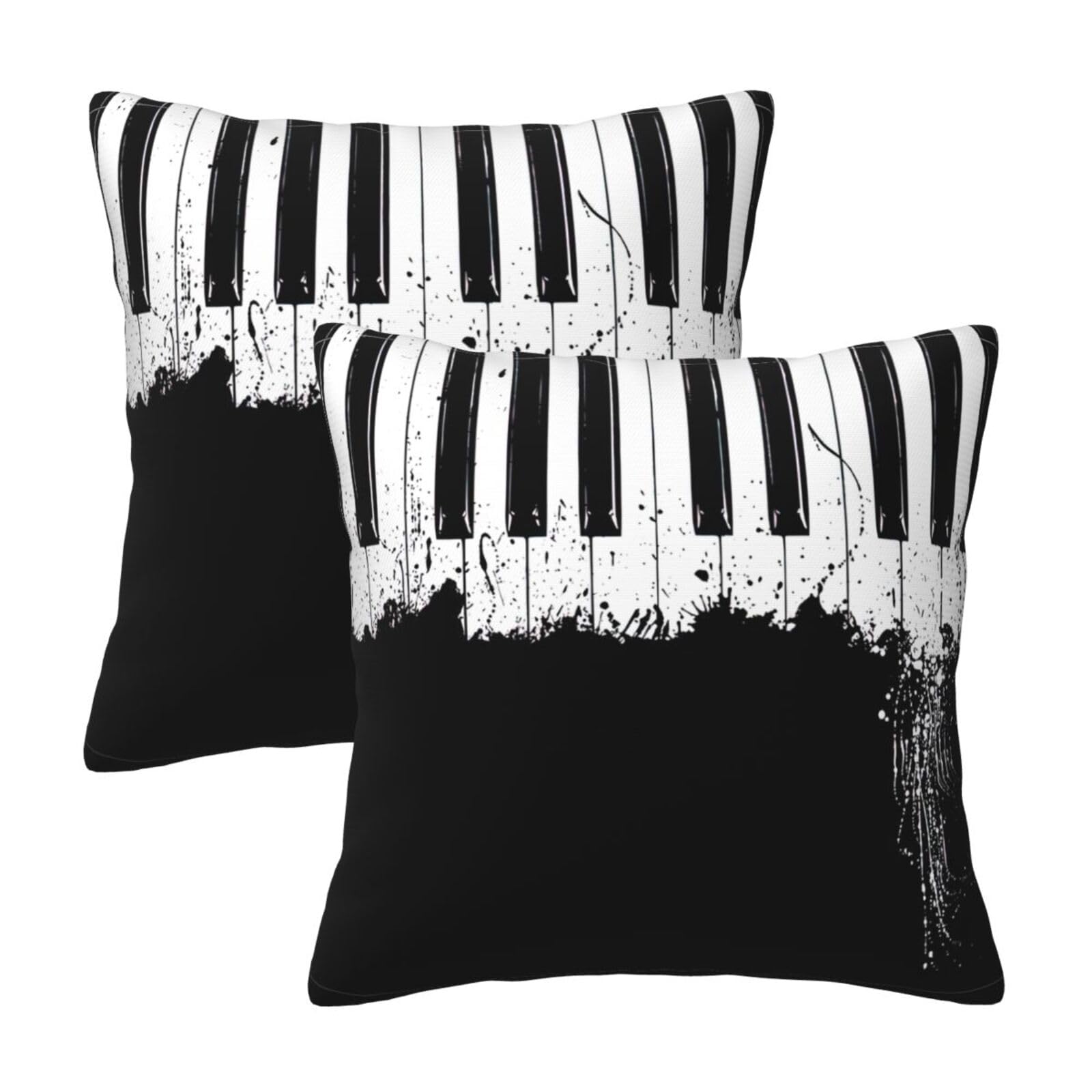Kfjghhl Piano Throw Pillow Covers Decorative Farmhouse Couch Pillow Case 4 Sizes Square Cushion Pillcase