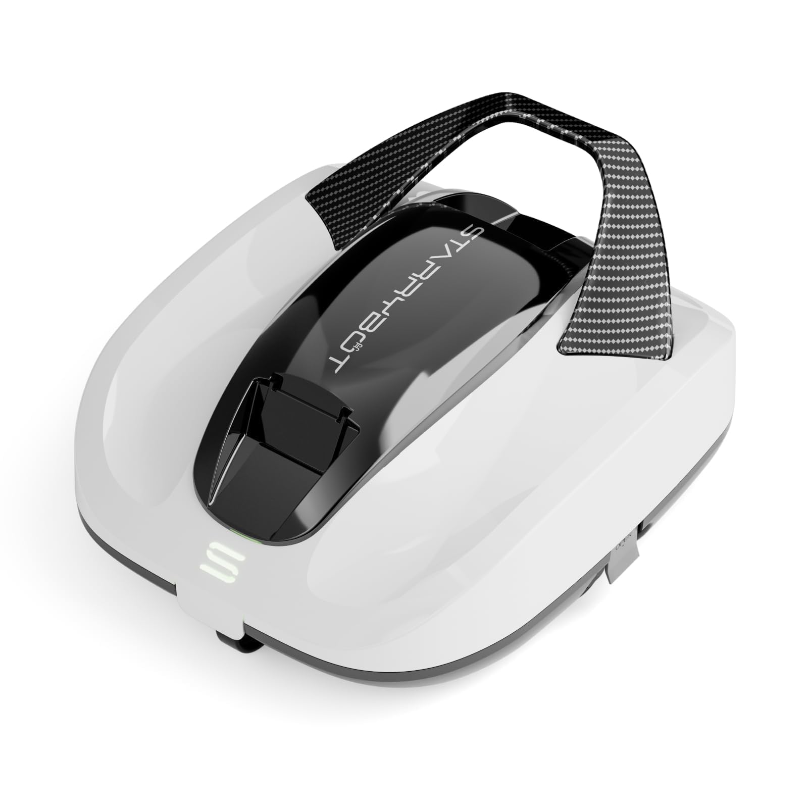 STARRYBOT Poolroboter Akku, kabelloser Poolsauger mit Selbstparkfunktion, 150 Min. Laufzeit & 120 Min. Ladezeit, automatischer Poolreiniger für Aufstellpools bis 84 m², Weiß