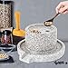 Stone Grain Mill, Removable Manual Handmade Stone Mill, Natural Granite Paste Mill with Filter Bag for Grinding Dry/Wet Foods Nuts Corn Spices Soybeans Graphite Machine (Light Grey)