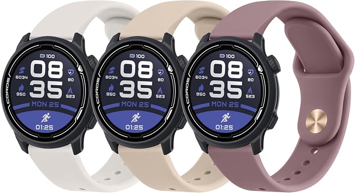 Meliya Bands for Coros Pace 2/ Apex 42mm/ Apex 2 Watch Bands, Soft Silicone Sport Strap Replacement Band for Coros Pace 2 Smart Watch