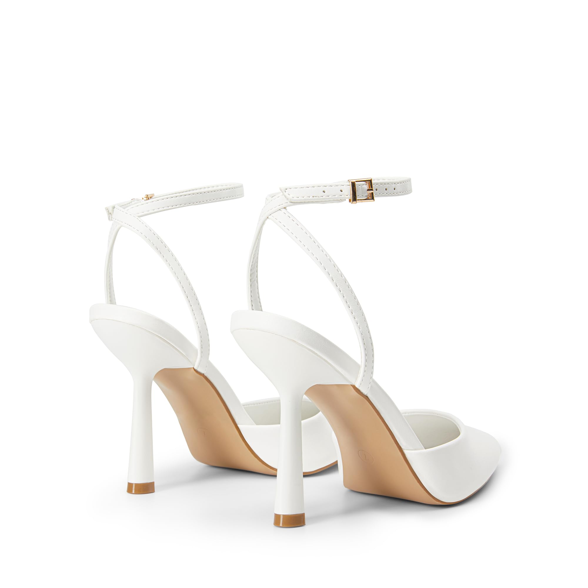DREAM PAIRS Damen High Heels Spitze Pumps mit Knöchelriemchen Stiletto-Absatz Brautschuhe Abendschuhe