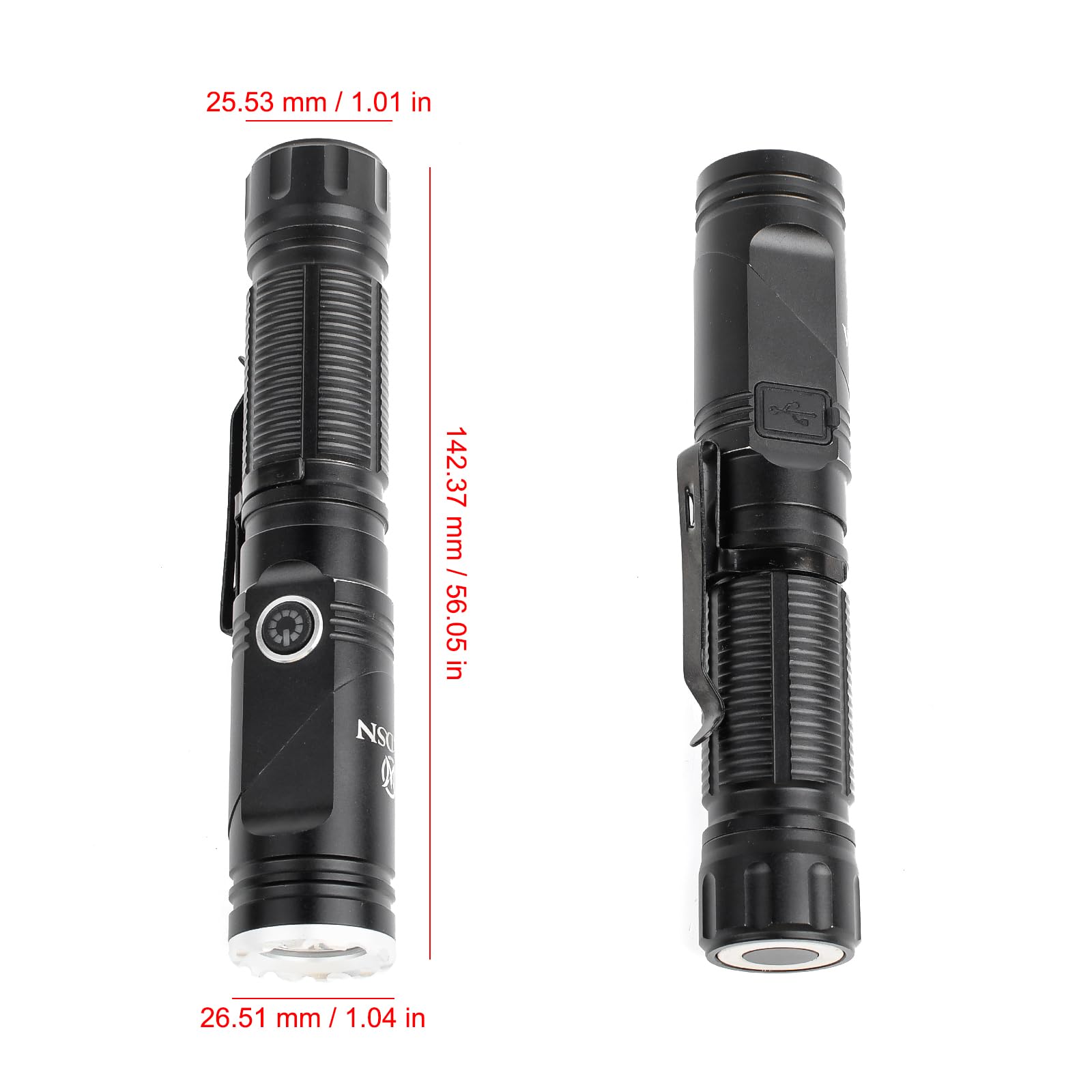 GLECTICAL Tactical Torch Flashlight with with Magnetic Tail Attachment,90°Adjustable Head - Image 2